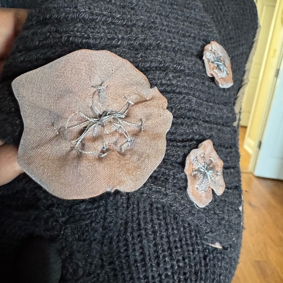 Cevelo Black Cardigan Embellished Appliqué - Picture 8 of 15